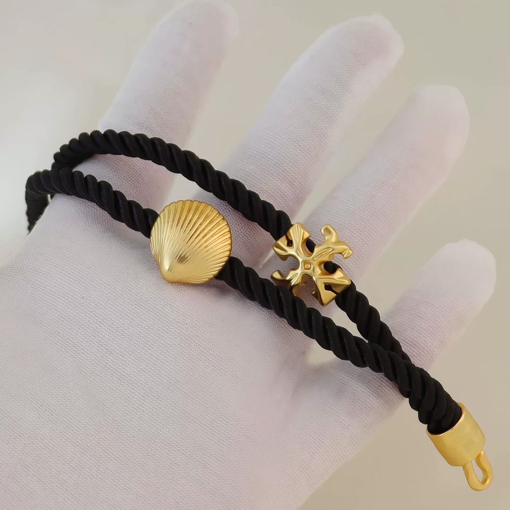 Tory Burch Seashell Logo Double Braided Bracelet - Picture 4 of 6